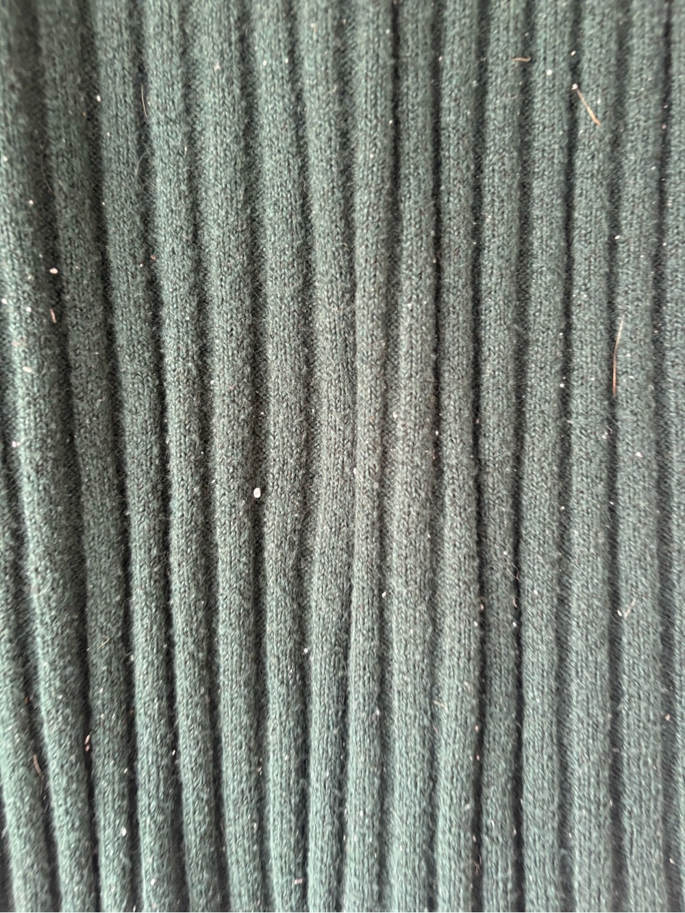 LOFT Dark Green Ribbed Button-Front Cardigan - Picture 5 of 5